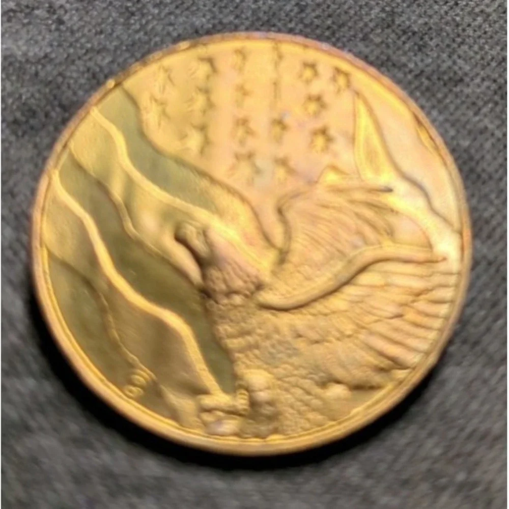 May Good Luck Always Accompany The Bearer Metal Token Coin Lucky Goldn Horseshoe